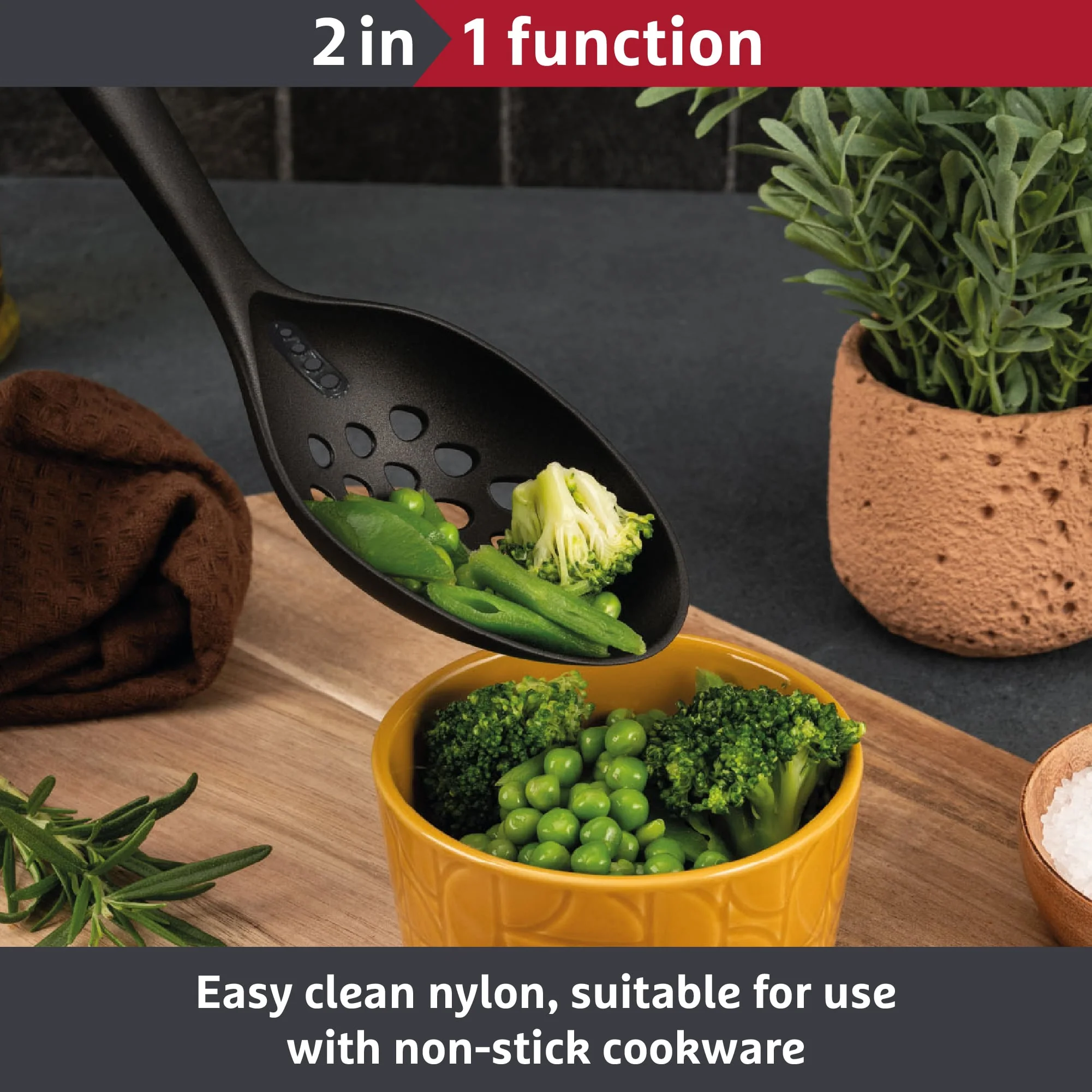 Prestige 2-in-1 Kitchen Tools - Slotted Spoon - Image 3