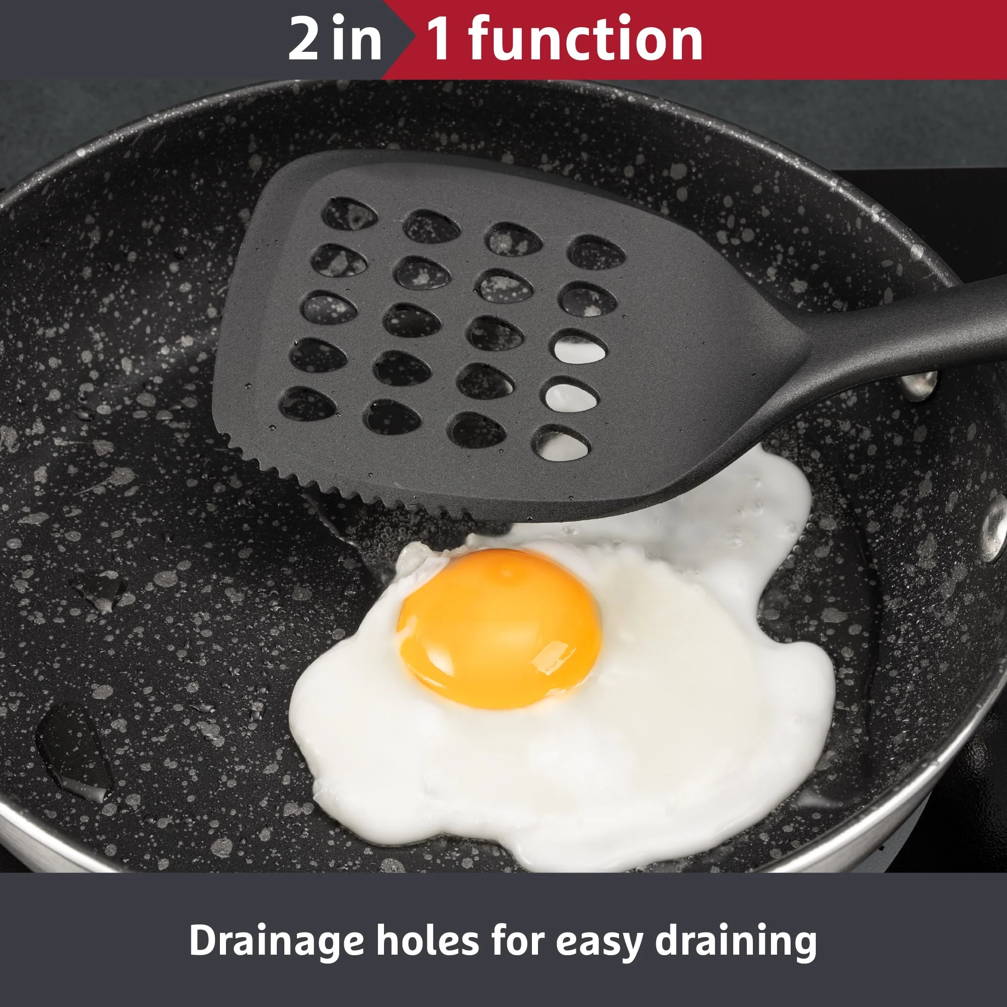 Prestige 2-in-1 Kitchen Tools - Slotted Turner - Image 4