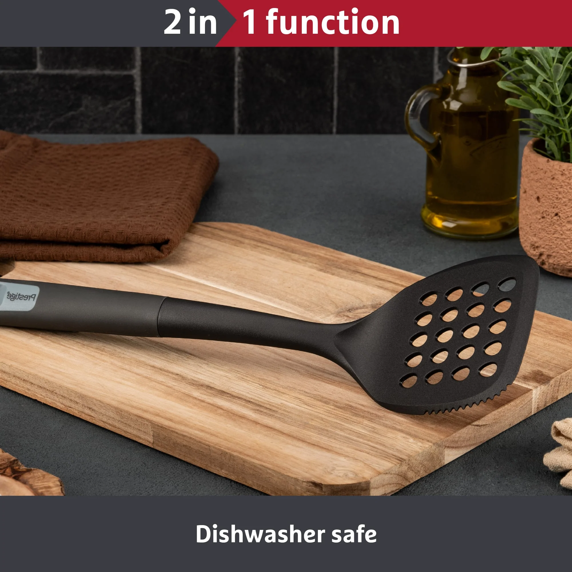 Prestige 2-in-1 Kitchen Tools - Slotted Turner - Image 8
