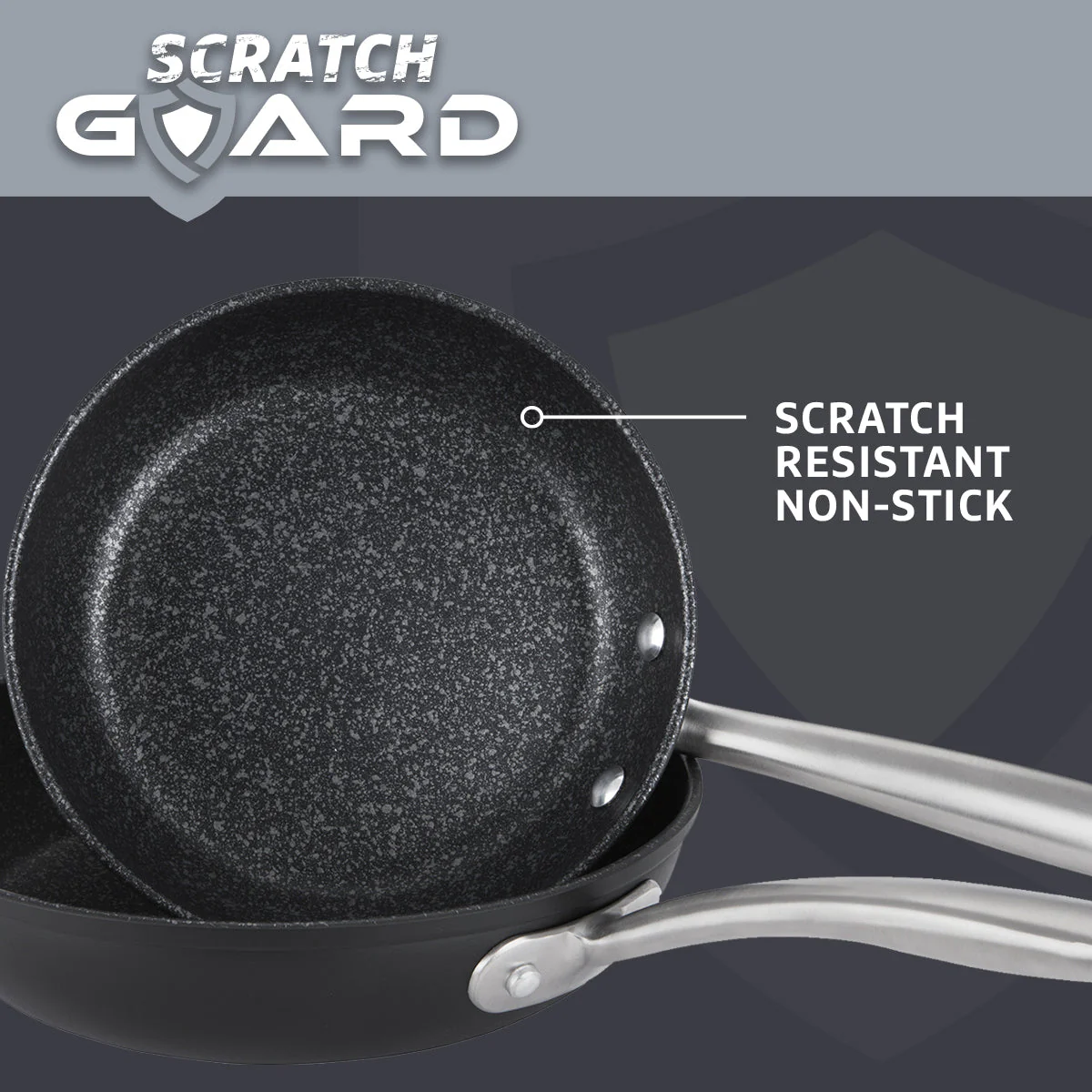 Scratch Guard: Non-Stick Pan Set + Free Milk Pan - 4 Piece - Image 3