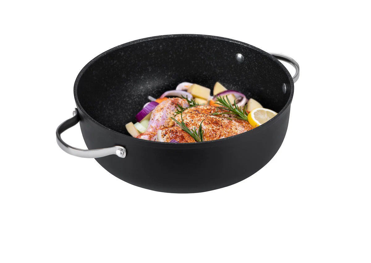 Scratch Guard Non-Stick Induction Casserole Dish & Lid - 5.7L/28cm - Image 6