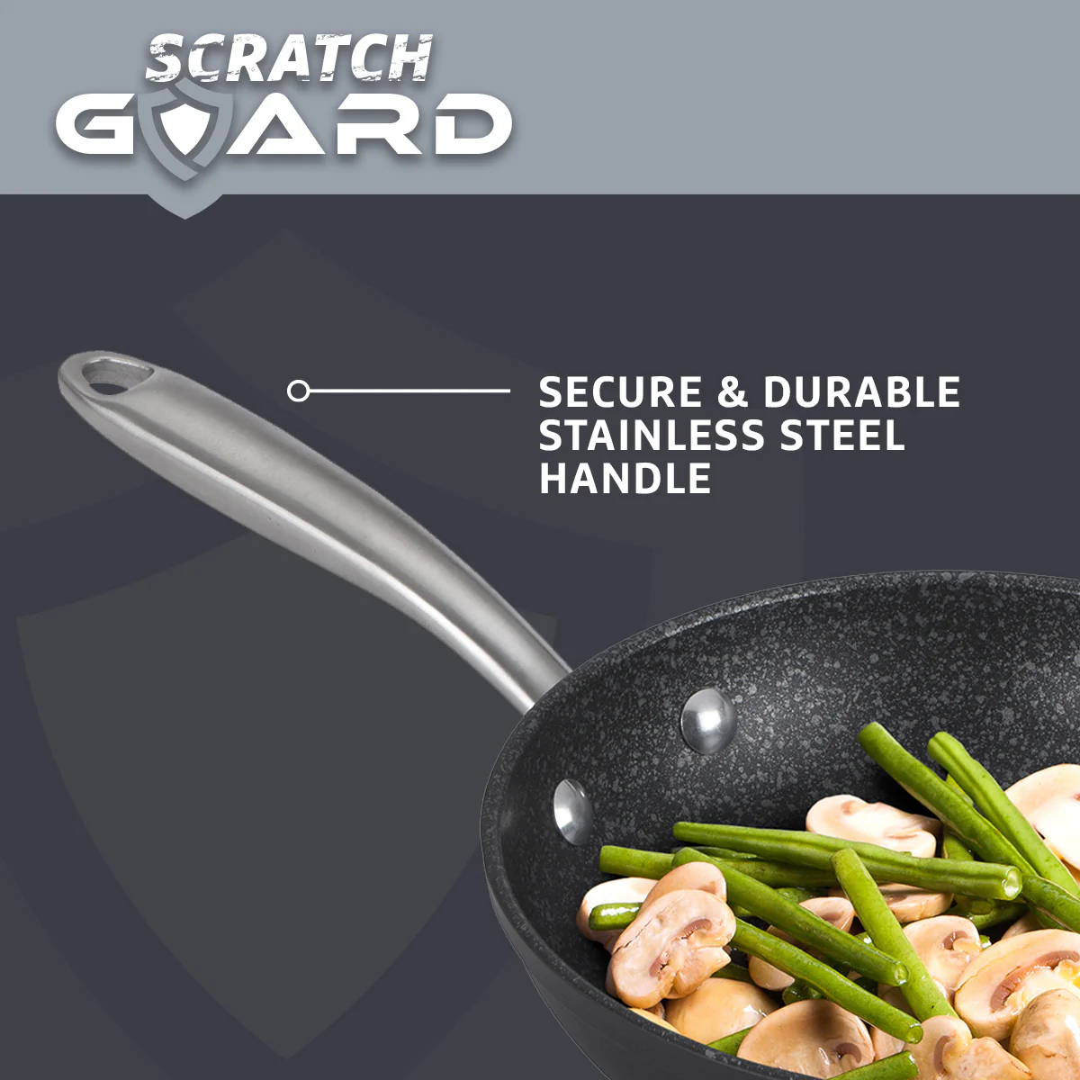 Scratch Guard: Non Stick Frying Pan - 3 Sizes - Image 4