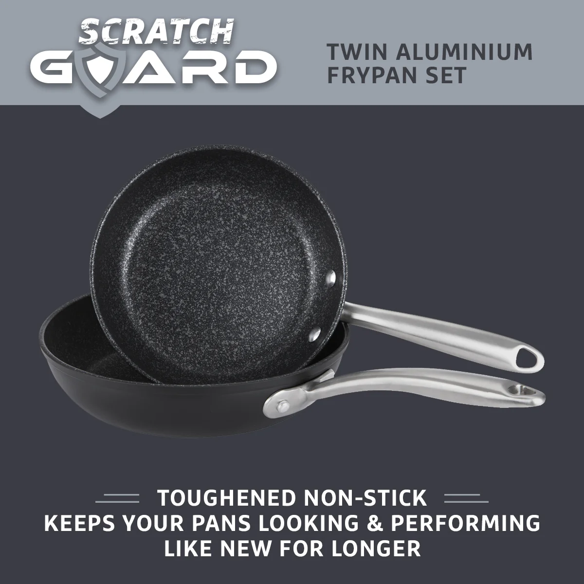 Scratch Guard: Non Stick Frying Pan Set - Twin Pack - Image 3