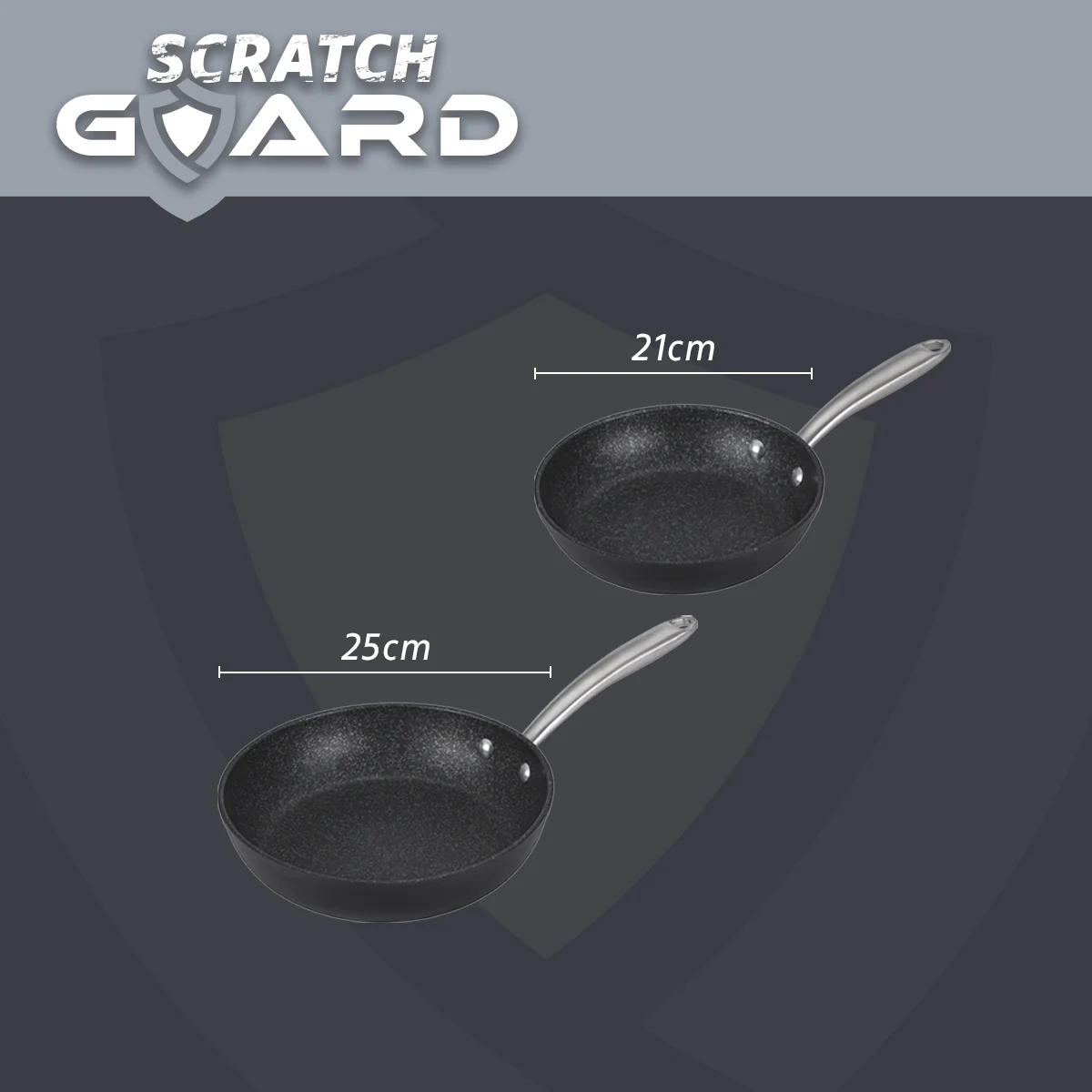 Scratch Guard: Non Stick Frying Pan Set - Twin Pack - Image 8