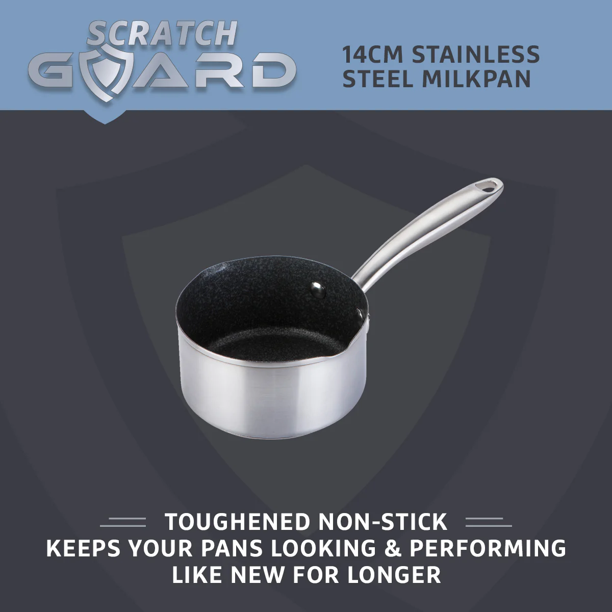 Scratch Guard Stainless Steel 14cm Milk Pan - Image 3