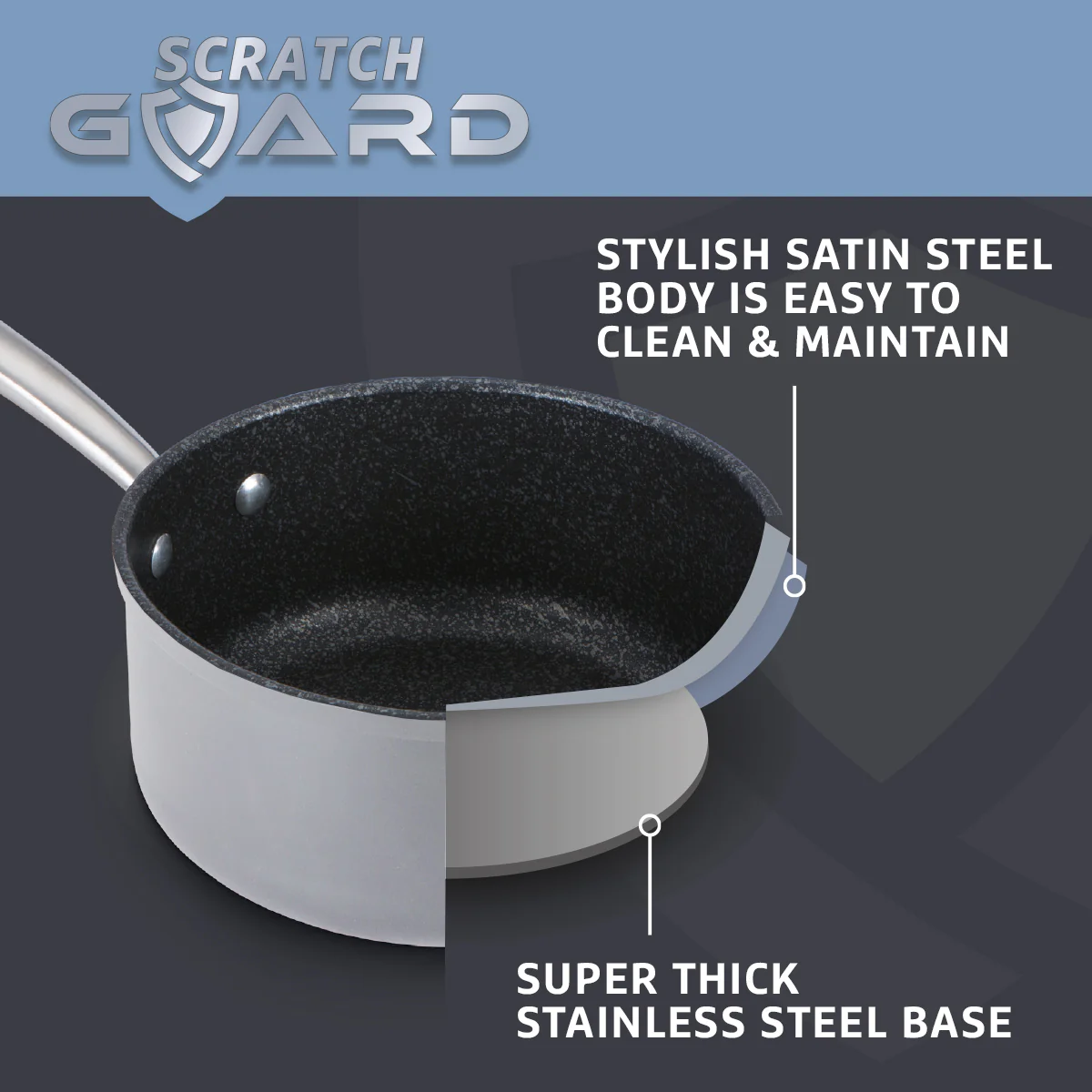 Scratch Guard Stainless Steel 14cm Milk Pan - Image 5